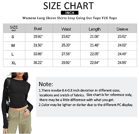 Women's Long Sleeve Fall Crop Tops Basic Layering Slim Fit T-Shirt Tops